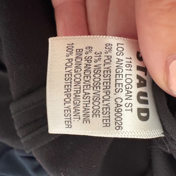 Staud Caleb Wide Leg Corset High Waist Trouser Pant in Black Jersey Crepe 12 - Picture 7 of 10